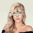 thumbnail image 5 of Unique Bargains 1 Pc Peacock Party Mask Gold Tone Plastic, 5 of 5