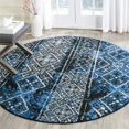 thumbnail image 2 of Safavieh Adirondack Collection ADR111A Silver and Black Southwestern Bohemian Round Area Rug (6' Diameter), 2 of 3
