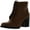 Tan, variant on Soda Women Korman Cute Chunky Lace Up Leatherette Zipper Ankle Bootie