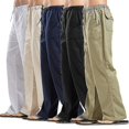 thumbnail image 1 of Men's Casual Linen Pants Yoga Drawstring Loose Trousers, 1 of 3
