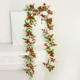 thumbnail image 3 of Dserhfy Simulated Christmas Rattan Vine No Maintenance Faux Willow with Red Berry Garland Wedding Party Home Decor, 3 of 8