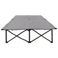 thumbnail image 2 of vidaXL Two Person Folding Sun Lounger Grey Steel, 2 of 5