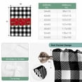 thumbnail image 6 of Valentine's Day Tie Up Curtains for Windows, Adjustable Balloon Window Shades, Red Roses Floral Leaves Buffalo Plaid Kitchen Window Treatments Farmhouse Short Curtains with Rod Pocket 42"x45", 6 of 8