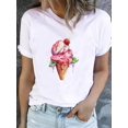 thumbnail image 3 of Camiseta estampada para mujer, ropa de manga corta, estilo de dibujos animados de animales, ropa bonita, Camiseta básica de moda, 3 of 5
