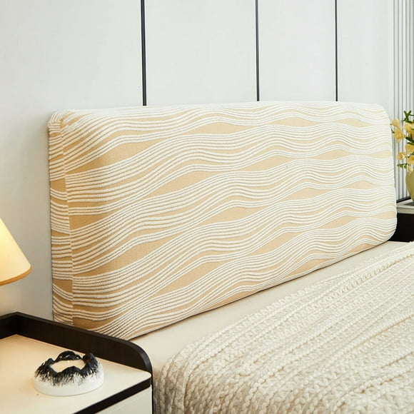 Nvzi Housse de Tête de Lit en Peluche Épaisse Tridimensionnelle Couleur Unie, Housse de Dossier de Tête de Lit Entièrement Enveloppée, Housse de Tête de Lit en Peluche Épaisse, 120cm de long (orange)
