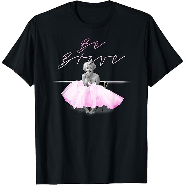 Retro, cute Marilyn Monroe Be Brave T-Shirt Casual Fashion