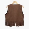 thumbnail image 4 of Zszcpp Toddler Girl Tank Top Performance Cow Tassel Hippie Fringe Role Play Party Vest Western Blouse Girls Casual Tops, 4 of 8