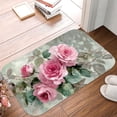 thumbnail image 5 of 1pc Pink Roses Absorbent Non-Slip Bathroom Thickened Flannel Rug Decor,Soft,Quick Drying,Suitable For Indoor/outdoor Use,Bathrooms,Bedrooms,Kitchens,Terrace,Laundry Rooms,16"x24", 5 of 9