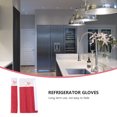 thumbnail image 4 of EeaseCA 1 Pair Fridge Pull Handle Cover Refrigerator Door Handle Covers Anti-static Glass Door Handle Cover Kitchen Appliances Handle Cloth Protector for Home (Claret Red), 4 of 7