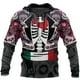thumbnail image 3 of Sudadera con capucha unisex de estilo hip hop de estilo informal, estilo retro medieval, con estampado 3D de calavera y oración para hombre, 3 of 5