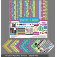 thumbnail image 3 of Inkdotpot Pop With Neon Collection Double,Sided Scrapbook Paper Kit Cardstock 12"x12" Card Making Paper Pack Of With Sticker Sheet - 16 Pages - Pink, Blue & Green, 3 of 4