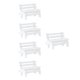 thumbnail image 2 of White Mini Wooden Bench Toy for Decoration Safe and with Hollow Design 5 Pieces, 2 of 3