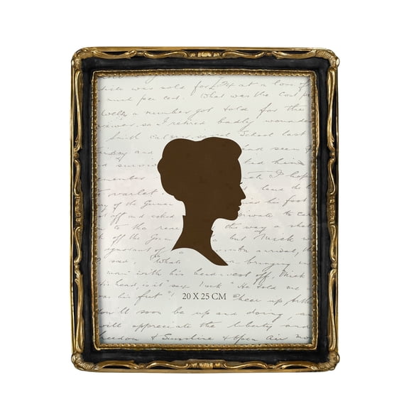 AELS Vintage Picture Frame, Fits 8x10 Photos, Antique Photo Frame with Glass Front, Gold and Black Finish, Tabletop & Wall Hanging Display