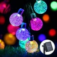 thumbnail image 1 of TFixol Solar String Lights Outdoor 100 Led 40 Feet Multi-Color Crystal Globe Lights with 8 Lighting Modes, Waterproof Solar Powered Patio Lights for Garden Yard Porch Wedding Party Decoration, 1 of 7