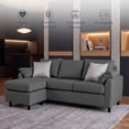 thumbnail image 3 of Sala Modular Easy Living Terra Gris Oxford de Tela con Taburete Reversible para 3 Personas, 3 of 7
