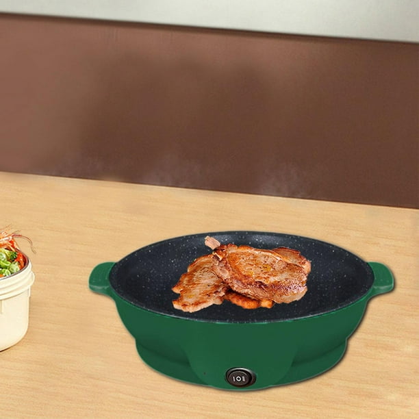 Plancha eléctrica Sartén eléctrica Utensilios de cocina Freír Confiabilidad Antiadherente Fácil de limpiar para interior Restaurante Barbacoa Camping Diámetro 30cm