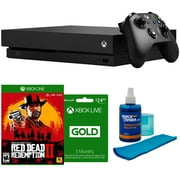 Microsoft Xbox One X 1 TB (CYV-00001) with Red Dead Redemption 2 and Universal Screen Cleaner (Large Bottle)