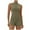 Army Green, variant on aidice Summer Bodysuits for Women Breathable High Neck Skinny Stretch Backless Zipper Yoga Workout Jumpsuits