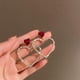 thumbnail image 5 of Heart Crystal Hoop Drop Earrings Red Ruby Heart Stud Rhinestones Cluster Hollow Love Heart Dangle Earrings Gold Sparkly Exaggerated Bridal Prom Earrings Jewelry for Women Girls, 5 of 5