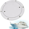 thumbnail image 2 of DENEST Boat Deck Plate 6" Marine Deck Cover 316 Stainless Steel Disc Deck Plates Hardware Yacht Ship Marine Accessories, 2 of 9
