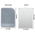 thumbnail image 5 of Alfombrilla resistente al calor para rizadores, alisadores de cabello, planchas y herramientas de peinado, 9" x 6,5", gris, 5 of 5