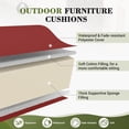 thumbnail image 3 of Poteban Outdoor Cushions for Patio Furniture Replacement, Waterproof Patio Furniture Cushions, Deep Seat Patio Cushions, Patio Seat Cushions for Outdoor Sectional (Wine Red), 3 of 8
