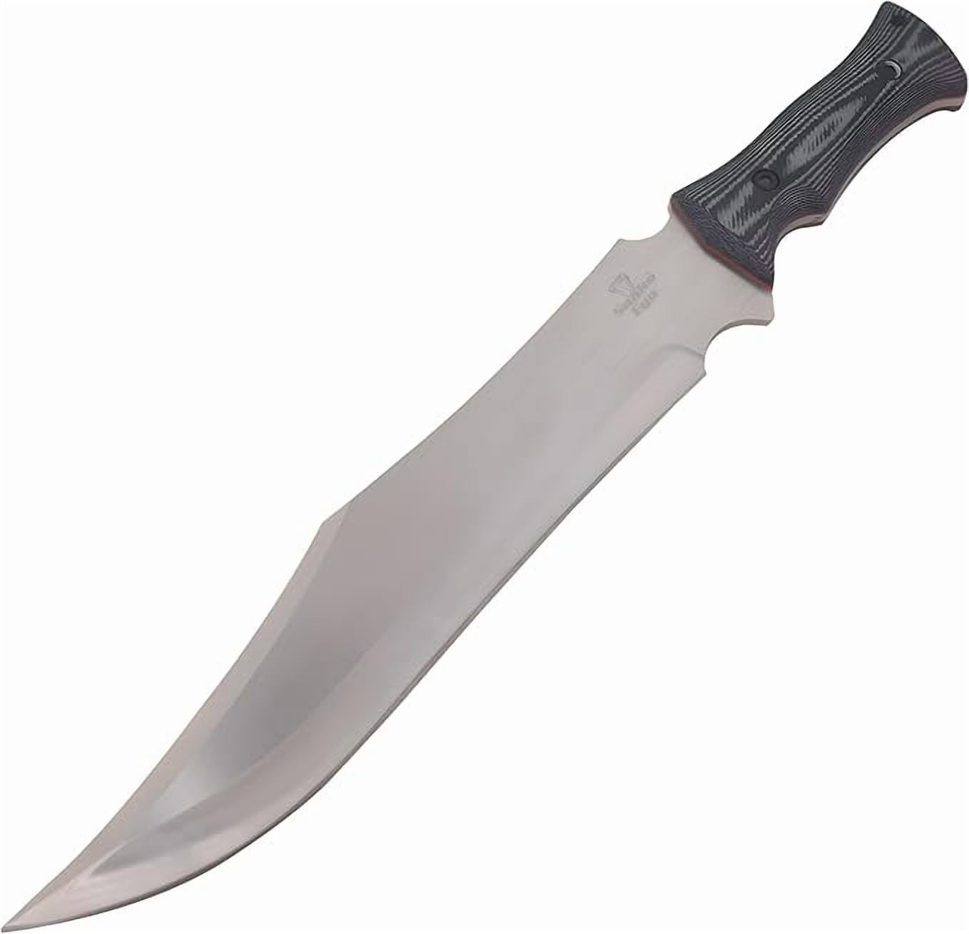 Snake Eye Tactical Hunting Knife 18" Overall Length and 13" Clip Point Blade, Micarta Wood Handle