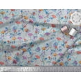 thumbnail image 2 of Soimoi Viscose Chiffon Fabric Leaves & Floral Artistic Printed Fabric 1 Yard 42 Inch Wide, 2 of 3
