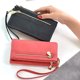thumbnail image 3 of Monedero Laklulu con doble cremallera, bolso grande de pu, 3 of 5