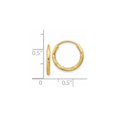 thumbnail image 3 of 14K Yellow Gold Earring Endless Women'S Diamond-Cut 12 mm, 3 of 3
