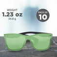 thumbnail image 5 of 10 Upper Decks Mirrored Sunglasses Pack - Plastic, UV Protection, Lenses UV 400 - Green, 5 of 8