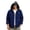 Blue, variant on Men's Hooded Plaid Jackets,Button Down Long Sleeve Shacket,with Check Pocket and Drawstring,Casual Outerwear Coat for Weekend Outing