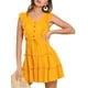 thumbnail image 5 of INSPIRE CHIC Vestido Casual de Manga con Volantes y Botones en V Amarillo S, 5 of 7