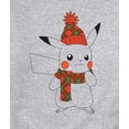 thumbnail image 3 of Pokémon - Pikachu Wearing Hat and Scarf - Men's Crew Fleece Sweatshirt, 3 of 5