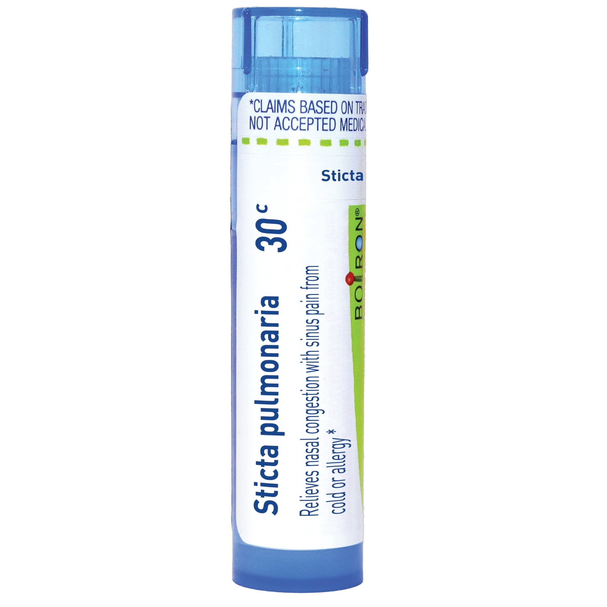 Boiron Sticta Pulmonaria 30C, Homeopathic Medicine for Nasal Congestion With Sinus Pain From Cold Or Allergy, 80 Pellets