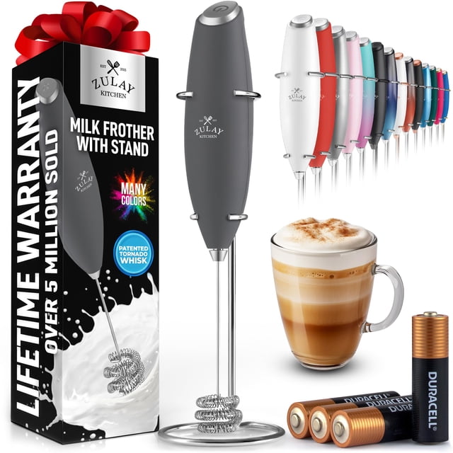 Batidor Milk Frother Zulay Kitchen Tornado con pilas