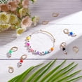 thumbnail image 3 of 2 set Alloy Enamel Roman Number Clock Charm Locking Stitch Markers Golden Tone 304 Stainless Steel Clasp Stitch Marker Mixed color 3.3cm, 3 of 8