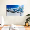 thumbnail image 3 of Elephant Stock Sunny Day Winter Skiing Wall Art - Horizontal Canvas Wall Art - Living Room Wall Decor - Sports Canvas - Gray And Teal Decor - 12" x 8", 3 of 8