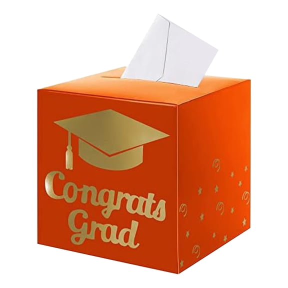 Graduation Card Box Holder,Congratulations Graduation Party Decoration and Foldable Cardboard Decoration Box for Graduation Party