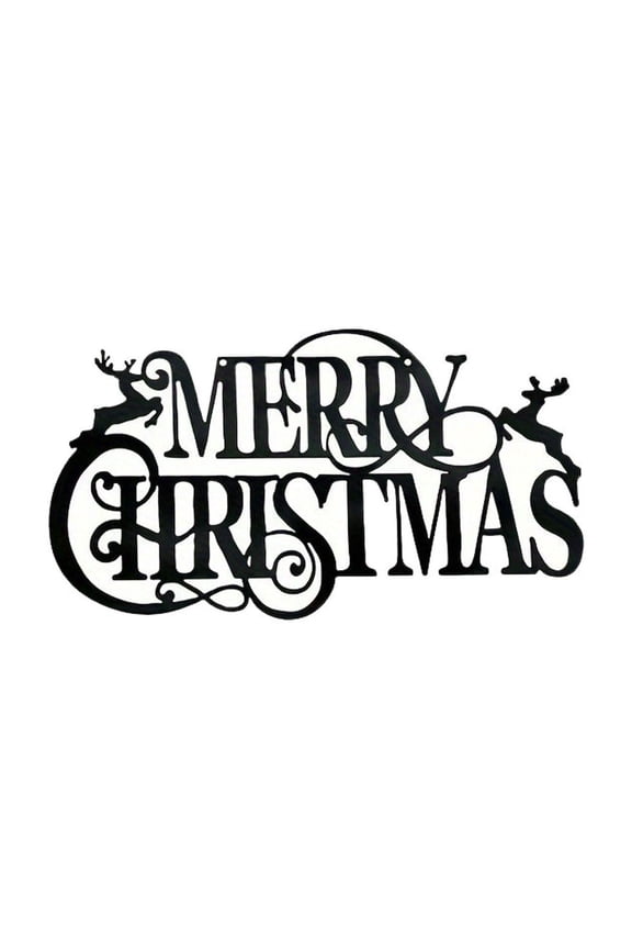 6.3 x 11.8 Inches Large Metal Christmas Hanging Sign Merry Christmas Word Sign Rustic Metal Christmas Letters Wall Decor for Indoor Outdoor Yard Party Ornaments