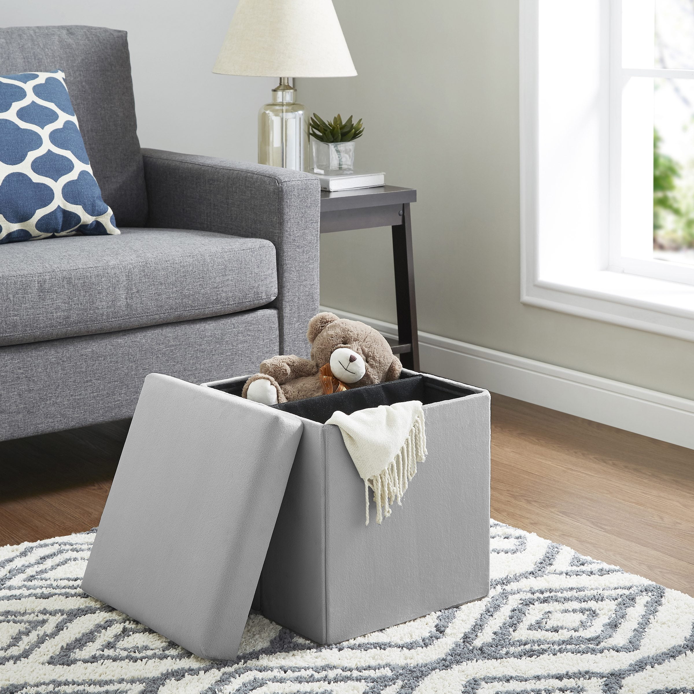 mainstays steel wicker ottoman