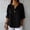 *Black, variant on Women's Dressy 3/4 Length Sleeve Shirts ,Funny Button Summer Business Tunic V Neck Shirt Blue,Womens Plus XXL