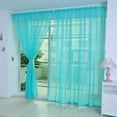 thumbnail image 4 of Door Curtains for Door Window 1 Pcs Pure Color Tulle Door Window Curtain Drape Panel Sheer Scarf Valances, 4 of 4