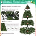 thumbnail image 5 of 9 FT Artificial Christmas Tree with Metal Stand, Premium Unlit Full Tree with 3655 Branch Tips, Festival Celebration Xmas Tree with Hinged Structure for Home/Office/Party, 5 of 8