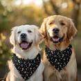 thumbnail image 2 of Dog Bandana 2 Pack,Black Christmas Candy Cane and Snowflake Pattern Bandanas for Dogs,Cat Bandana,Small/ Large Dog Bandana 2 Size,Dog Bandanas Girl Boy, 2 of 6