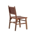 thumbnail image 3 of Rustic Brown Leather Dining Chairs (Set of 2) - Woven Leather Seat & Back, Wooden Frame, Kitchen Side Chairs, 18" Seat Height, for Dining Room, 3 of 7