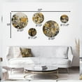 thumbnail image 4 of Designart "Bohemian Medley Yellow And Cream II" Boho Mosaic Metal Wall Art Set of 5 Piece, 4 of 5