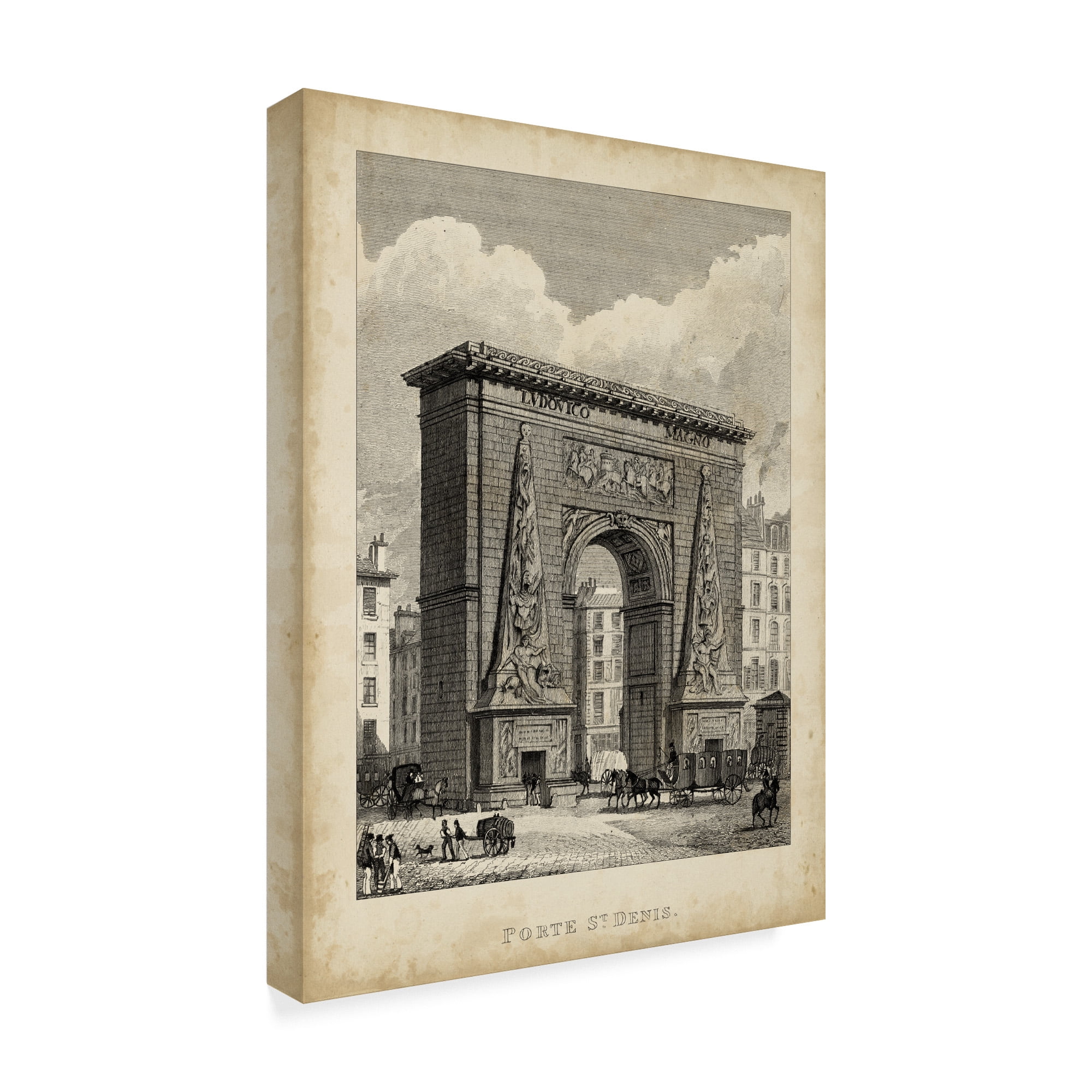 Trademark Fine Art 'Porte St. Denis' Canvas Art by A. Pugin