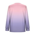 thumbnail image 4 of UPPADA Womens Sweatshirt Crewneck Long Sleeve Shirts Loose Fit Pleated Front Tops Trendy Fall Fashion Elegant Ladies Sweatshirt Pink,XXL, 4 of 5