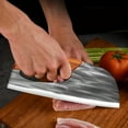 thumbnail image 6 of Stainless Steel Meat Cutting Knife | Labor-Saving Chef Knife | Ergonomic Handle | Precision Blade for Slicing, Dicing, Chopping | Versatile Kitchen Utensil | 1 Piece | Durable & Easy-Clean, 6 of 7